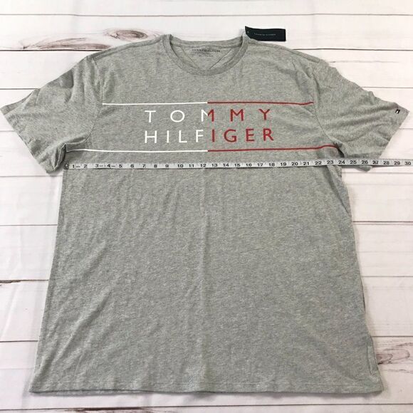 Tommy Hilfiger Men Corp Split Logo Gray T-Shirt XXL NWT - Picture 6 of 10